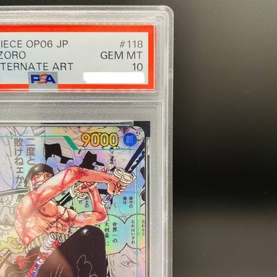 PSA 10 Roronoa Zoro Manga Alt Art OP06-118 SEC Wings of Captain