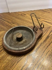 Vintage Decatur Industries Deco Pipe Rest Ashtray W/ Cork Knocker & Wire Stand 