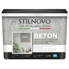 STILNOVO Beton, mineralischer Echtbeton, Betonobtik Betonlook, grau, 6 kg