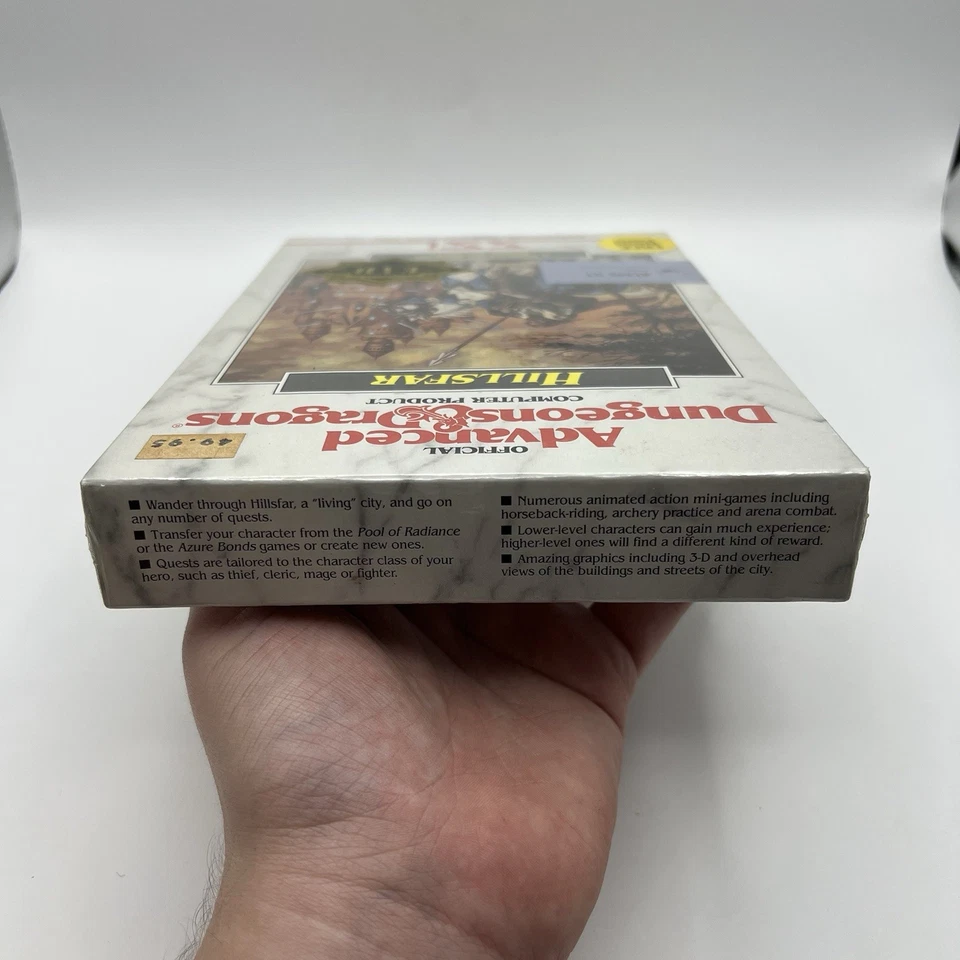 SEALED 1989 Advanced Dungeons & Dragons: Hillsfar Atari ST SSi Big Box w/ Poster - Image 3 of 4