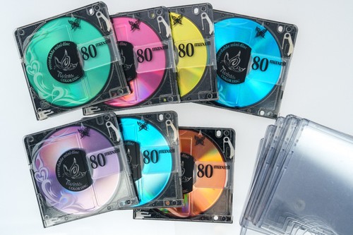 Maxell Twinkle 80min MiniDisc 7-Pack - Mixed Colors Used Blank Media