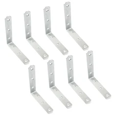 8 Pack L Bracket Corner Brace - 90 Degree Angle Stainless Steel Corner Bracke...
