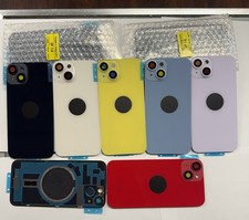 Back Glass Metal Magnet for iPhone 14 Yellow