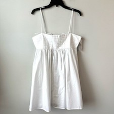 ASOS Design Pleat Bust Cotton Babydoll Dress White 8