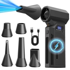 120000RPM Compressed Air Duster,4-Gear Adjustable Rechargeable Air Blower wit...