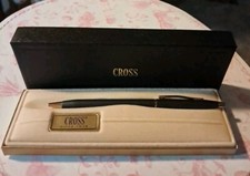 Vintage Cross Century Ballpoint Pen Matte Black  Gold New In Box 2502