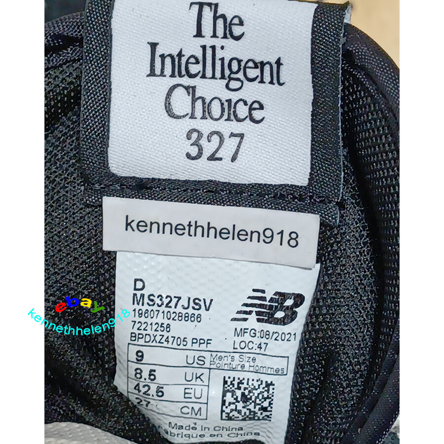 NEW BALANCE 327 X JOSHUA VIDES SNEAKERS MS327JSV BLACK MENS SIZE 9