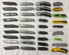 Lot of 5 Stanley Quick Change Retractable Utility Knife Box Cutter Knives