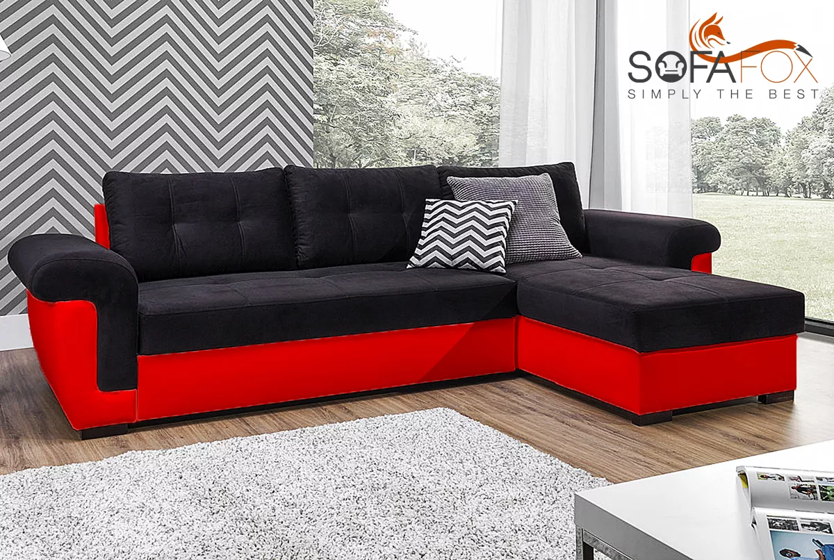 Corner Sofa Bed With Storage Black