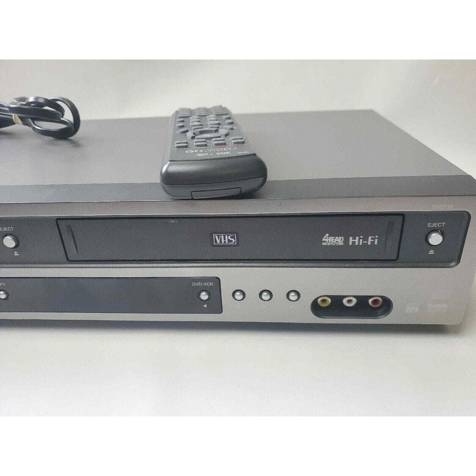 Go-Video DV2130 VCR DVD Combo Recorder Player Tested With Remote & Manual - Image 3 of 4