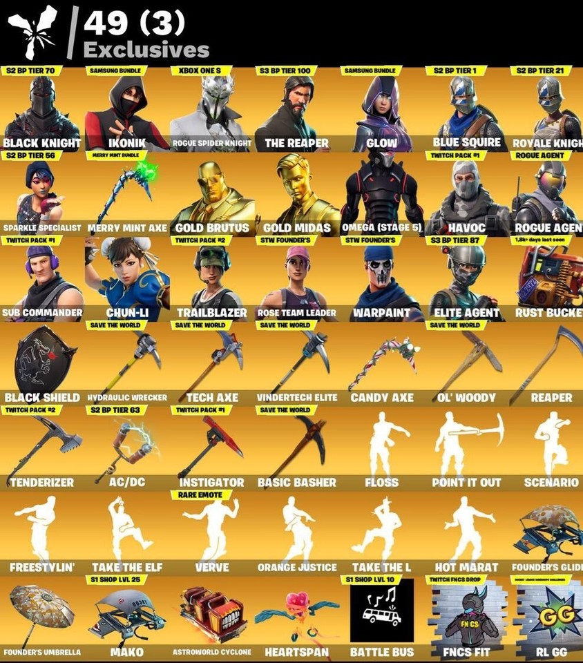 stacked og fortnite account eBay