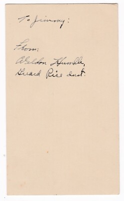 Weldon Humble Autograph On A GPC 1st Team All American Rice Institute Owls 1946