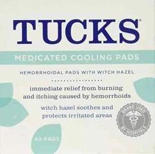Tucks Medicated Cooling Hemorrhoidal Pads with Witch Hazel 40 Each