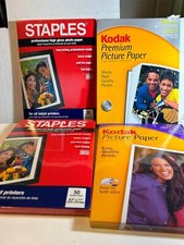 High Gloss / Soft Gloss Picture Paper Lot of 275 Sheets Kodak / Staples