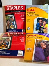 High Gloss / Soft Gloss Picture Paper Lot of 275 Sheets Kodak / Staples