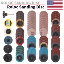 81Pcs 2 Inch Cleaning Conditioning Roll Lock Surface Polishing Sanding Disc Tool