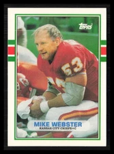 Mike Webster 1989 Topps Traded #131T  Kansas City Chiefs