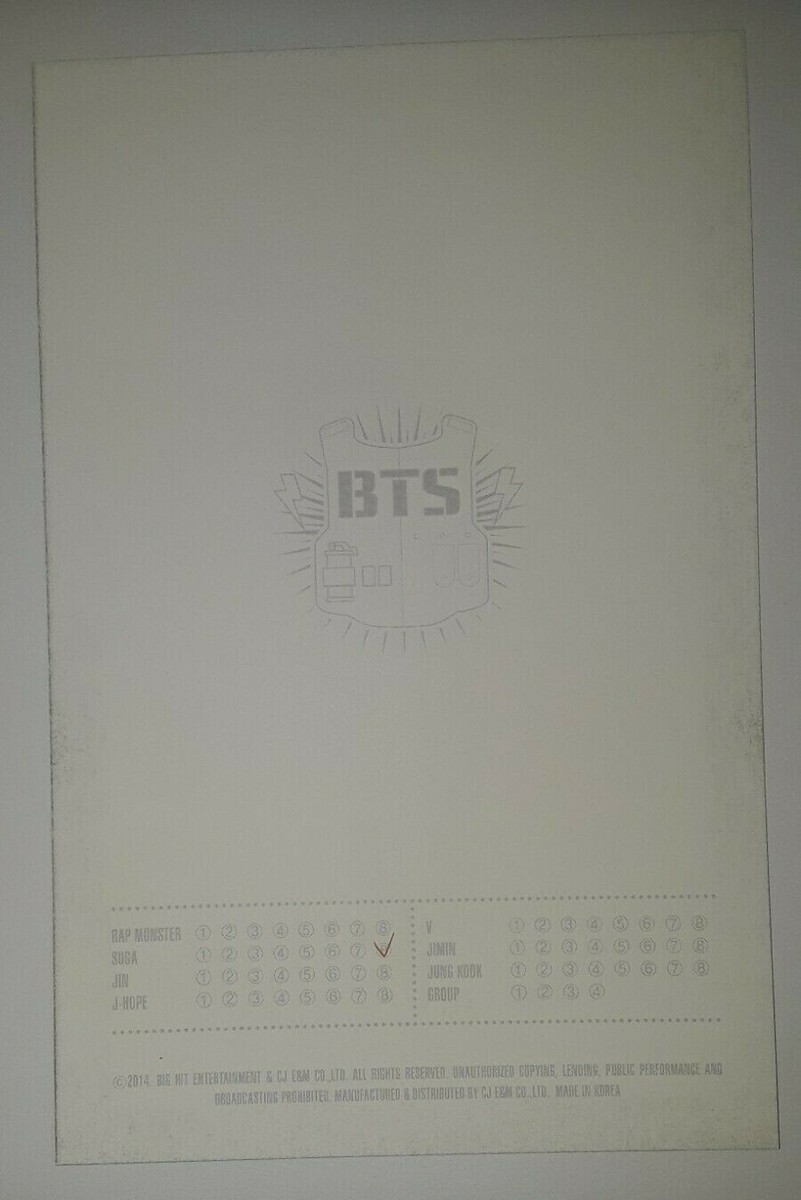 BTS 2014 LIVE TRILOGY THE RED BULLET Official Photo Card (SUGA) | eBay