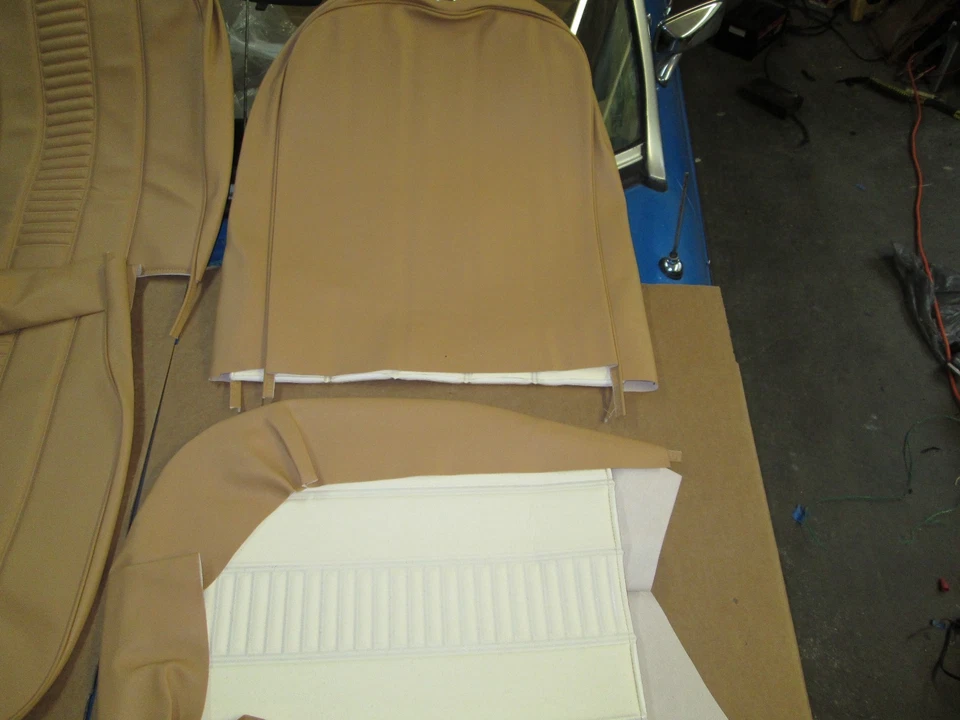 Nuevo juego de tapicería de fundas de asiento con reposacabezas MG Midget 1970-79 hecho en galleta del Reino Unido Foto 4 de 4