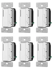 (case of 6) EATON RF9642-ZDW Z-Wave Plus Accessory Dimmer, White