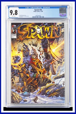 Spawn #55 CGC Graded 9.8 Image 1996 Todd McFarlane Cover White Pages Comic Book.
