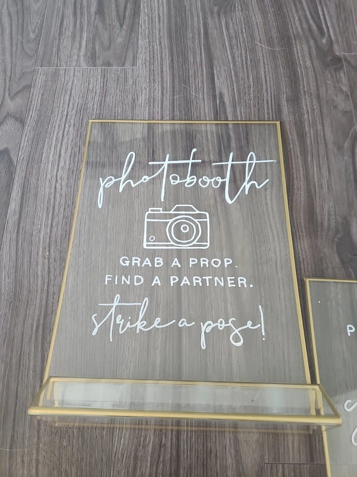 Handmade Acrylic Wedding Signs - Set of 5 - Image 2 of 4