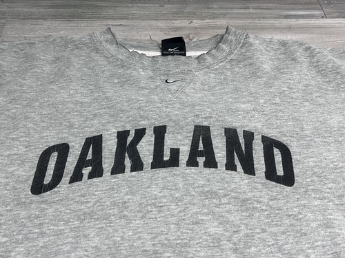 Vintage Nike Oakland Raiders Sweatshirt Spell Out Pullover NFL Crewneck Size 2XL - Picture 5 of 9