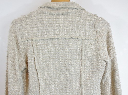 CAbi 985 Oatmeal Chenille Tweed Blazer Jacket Womens Size XS Long Sleeve - Picture 6 of 10
