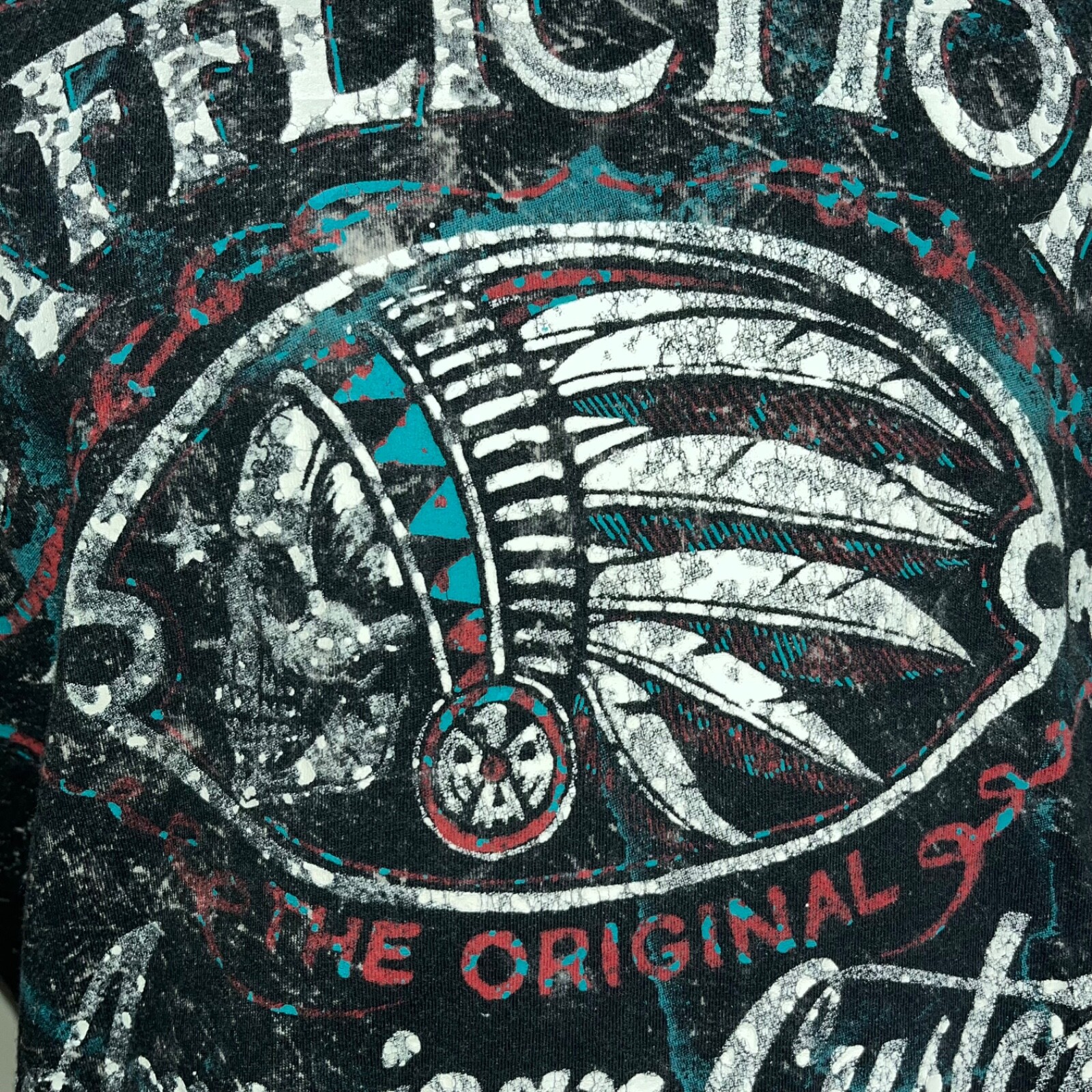 Affliction Reversible Double Sided Black Gray Mot… - image 10