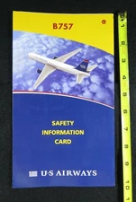 U.S. Airways Boeing 757  Emergency Safety Information Card   J-1