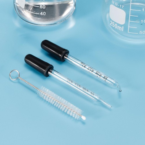 Eye Dropper Kit, 1set 1ml Straight Tip Graduated Dropper with Bulb Brush, Clear - Picture 6 of 9