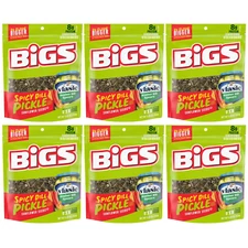 BIGS Vlasic Spicy Dill Pickle Flavored Sunflower Seeds (Pack of 6) 5.35 Oz