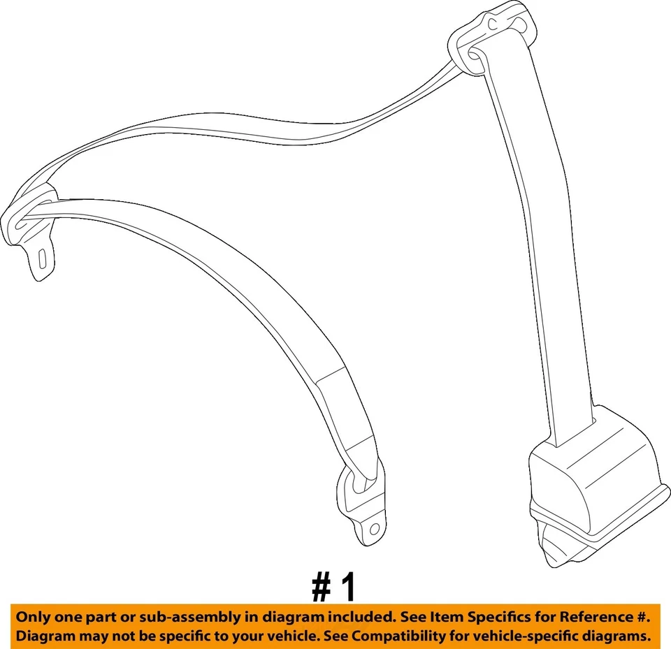 Used Front Right Seat Belt Front fits: 2002 Bmw 530I bucket passenger retractor - Image 4 of 4