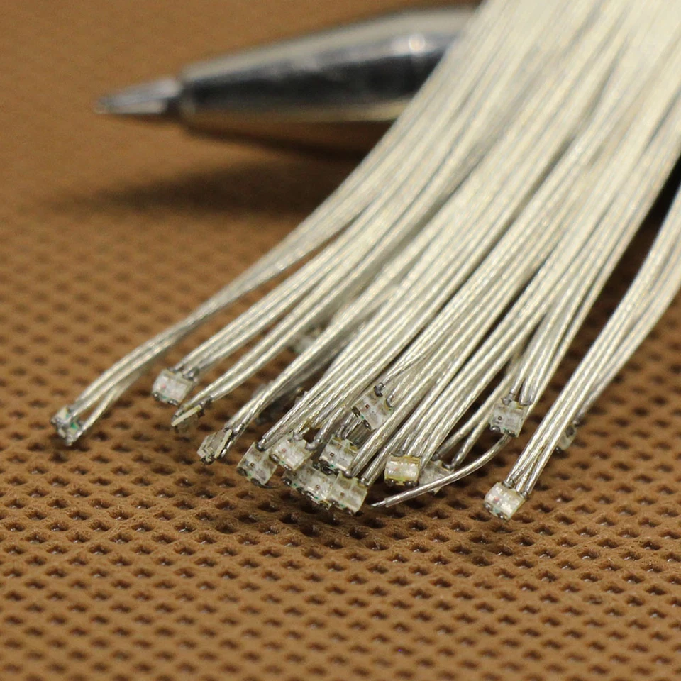 T0603RGB 20pcs Pre-wired micro PTFE Wire Red Green Blue SMD LED 0603 Lights - Image 3 of 4