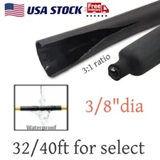 Marine Heat Shrink Tubing 3:1 Ratio Sleeves Wire Wrap with Glue Cores Protect US