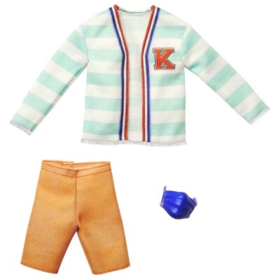 Barbie KEN Doll Clothes Outfit Sweater Jacket Shorts Mask Career Doctor College