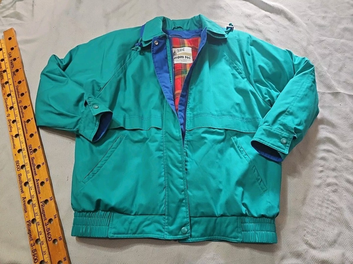Vintage Towne London Fog Jacket Womens Large Green Vintage 90s