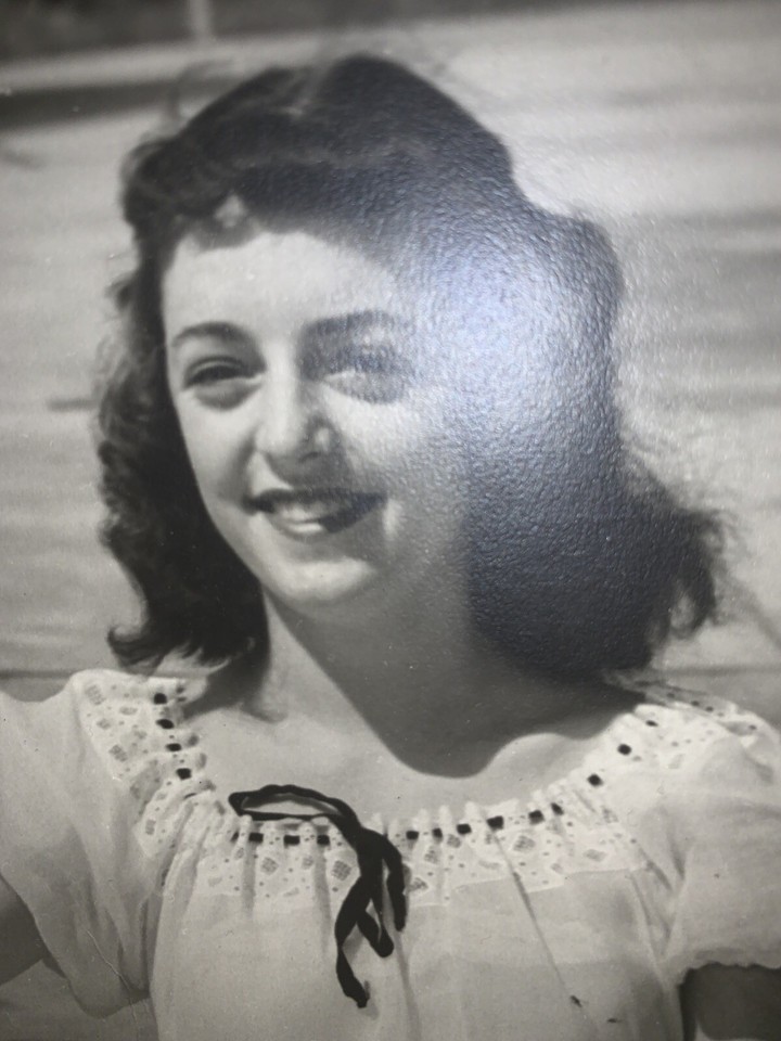 Vintage Photo Lady Sitting On A Bench 11” X 14” eBay