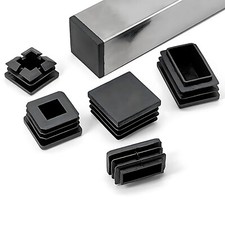 Square Plastic Black Blanking End Caps Tube Inserts Plug 10mm 10mm  100mm 100mm