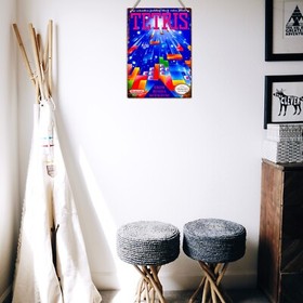 TETRIS NES Metal Wall Sign Vintage Retro Gaming Print Arcade Man Cave Gamer Gift