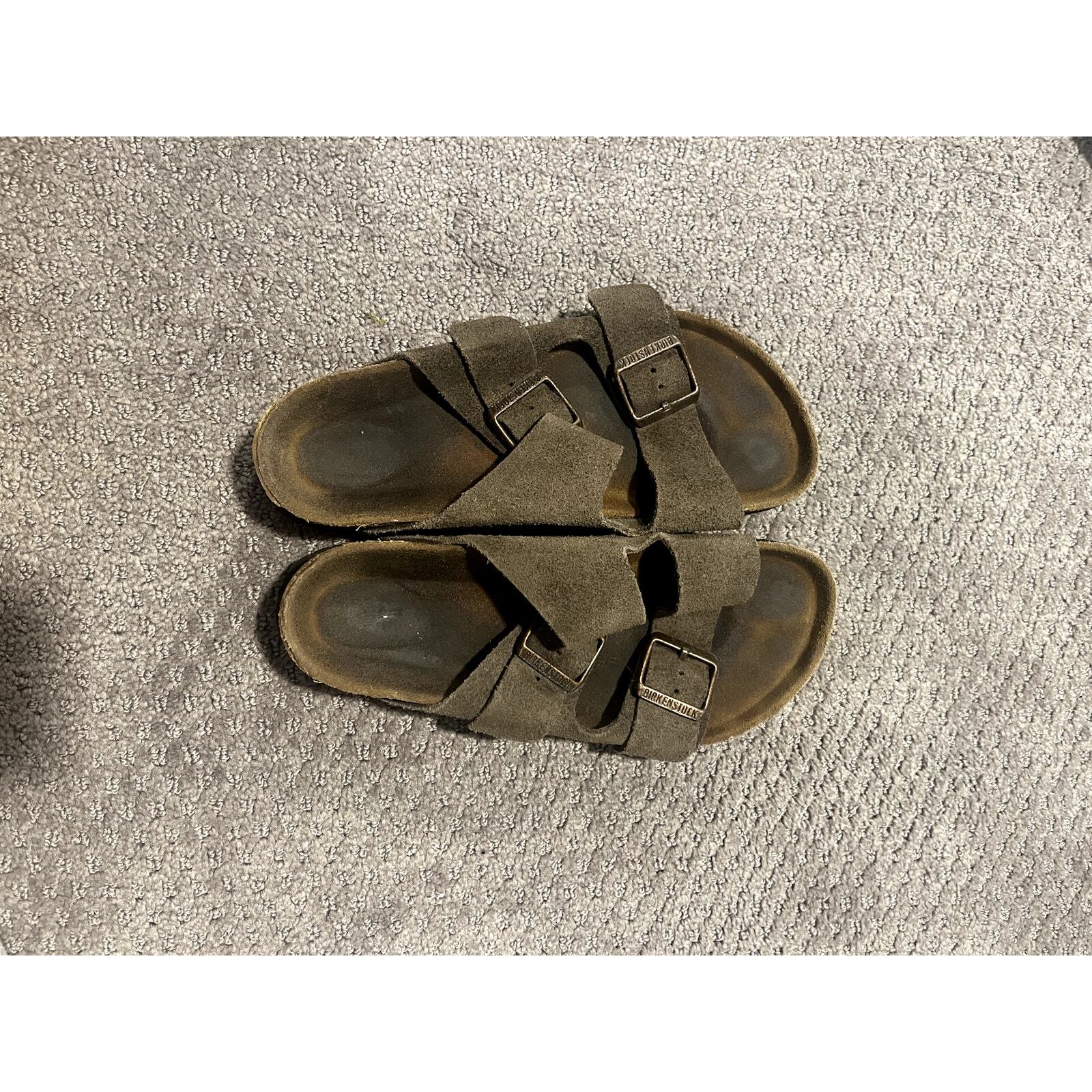 Birkenstock Arizona Two-Strap Sandals Suede Leather Soft Footbed