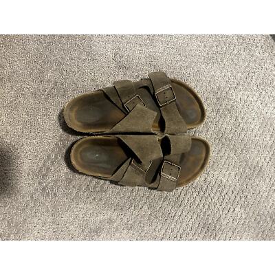 【関税&送料込】Birkenstock Brown Suede Arizona Slippers Birkenstock | Mink Brown Suede Leather Arizona Sandals