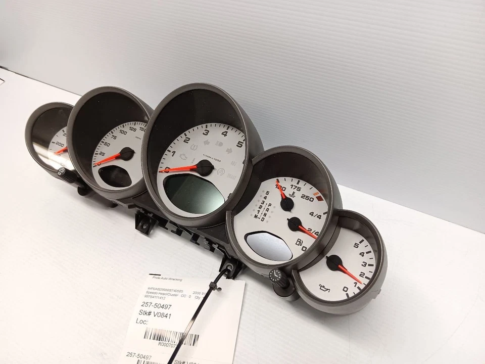 Cuadro de instrumentos velocímetro automático plateado Porsche 997 Carrera 911 Tiptronic Foto 2 de 4