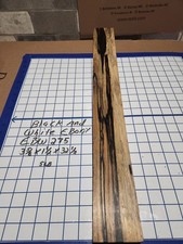 Black and White Ebony Wood turning blank 3 5/8 "x 1 1/2"x  32 1/2 " EBW275