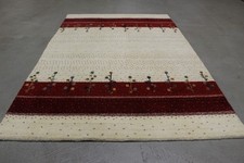 Antik handgeknüpfter Orient Gabbeh Modern Teppich 180 x 120 cm (( NEU ))