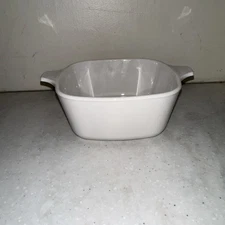 Corning Ware • Plain White • Casserole Dish • P-43-B • 22 oz • Square • No Lid