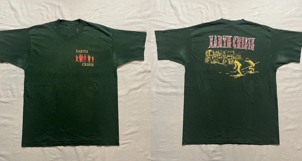 Earth Crisis Destroy The Machines Hardcore Band T Shirt Full Size