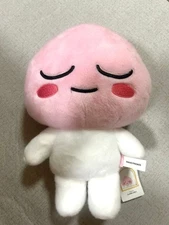 KAKAO FRIENDS Classic Doll Plush Pink White Smiling Face Signature