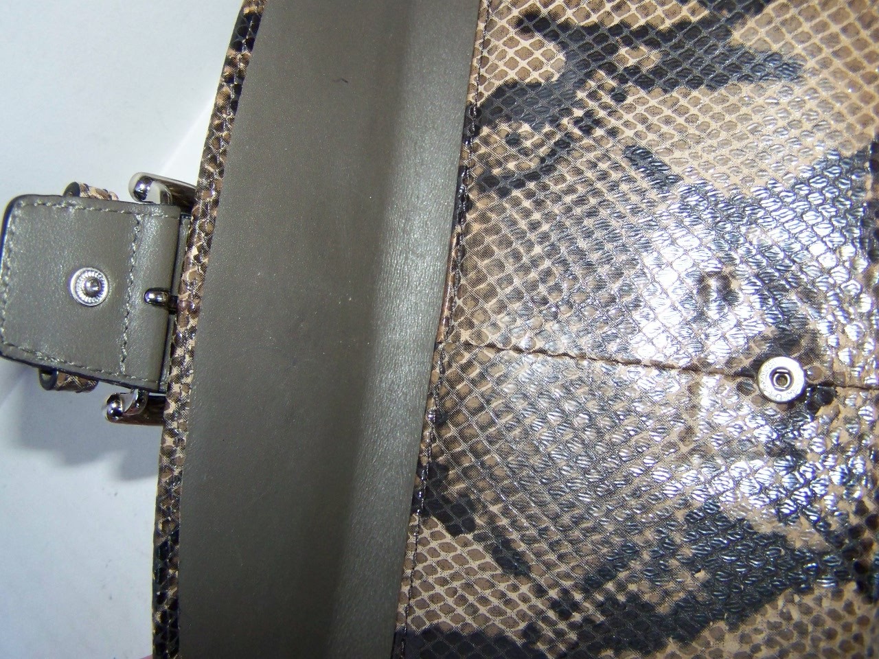 Coach Snake Python Embossed Wallet Brown Black Ta… - image 8