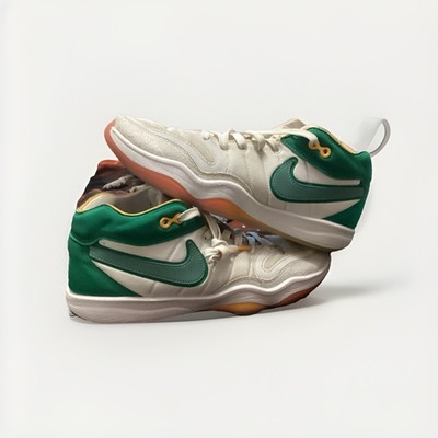 Nike Air Zoom GT Hustle 2 Swoosh Squad White Green Yellow Basketball Sneakers